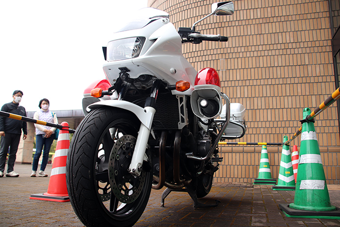 白バイも展示されました