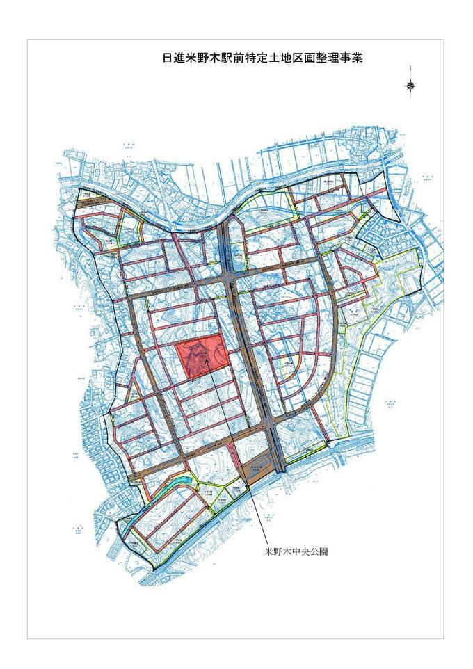米野木中央公園位置図