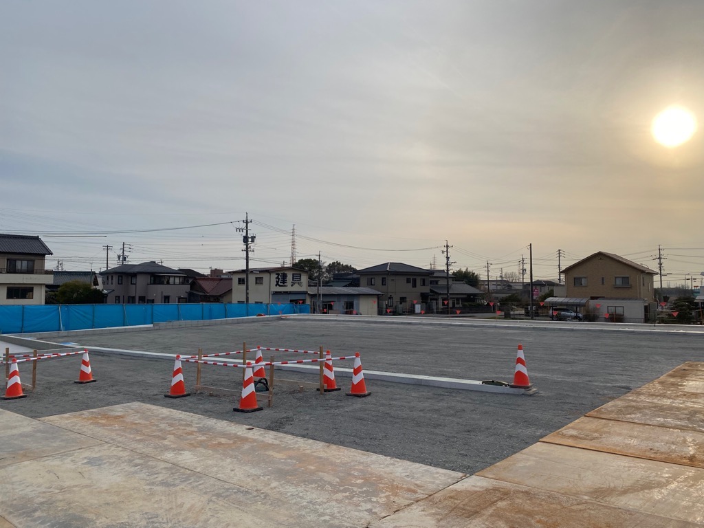 道の駅計画地南西側路床改良完了写真