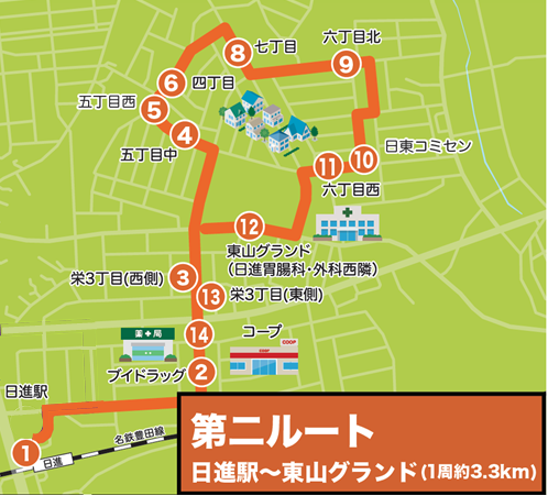 20240604自動運転バス第2ルート路線図