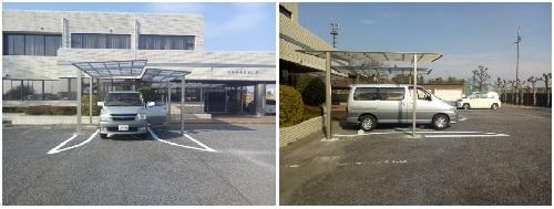 前向き駐車の場合のドアの開け方の写真