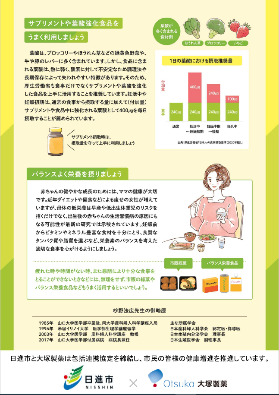 妊娠前から葉酸を摂りましょうチラシ(裏)