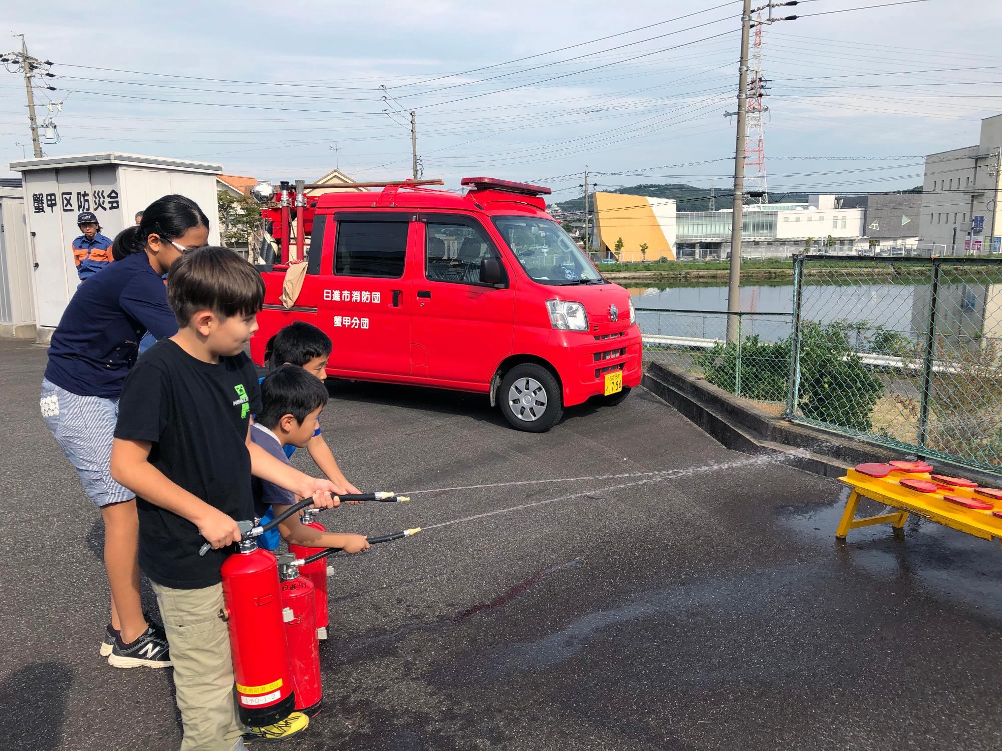 蟹甲町防災訓練の様子