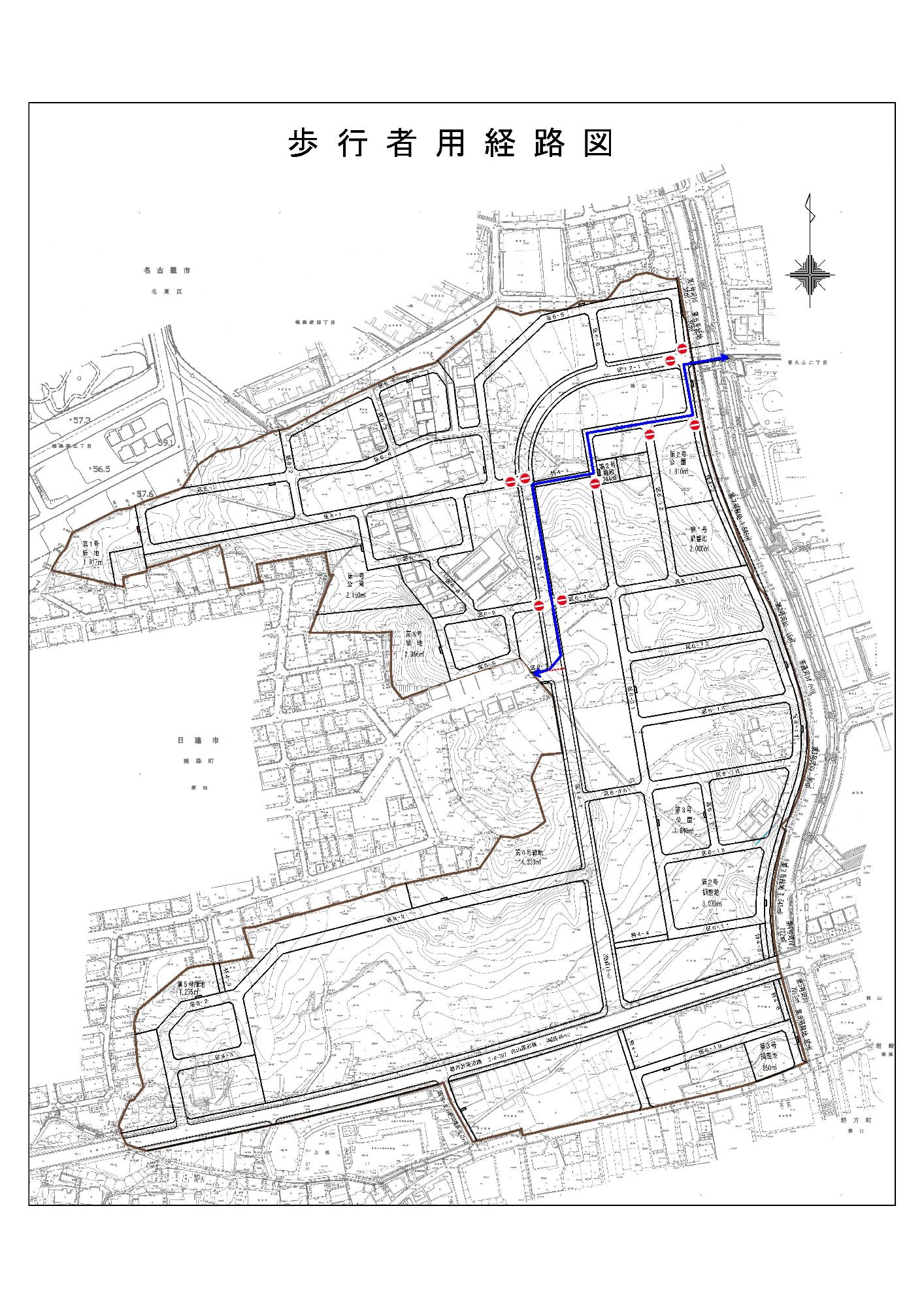 歩行者用経路図