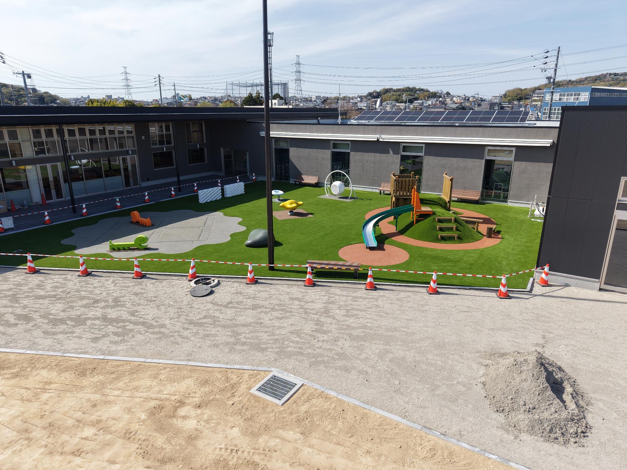 道の駅屋外遊具広場工事状況写真