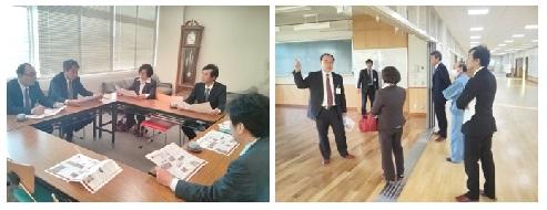 近藤ひろき議長、小屋登美子副議長による赤池小学校工事現場視察の写真