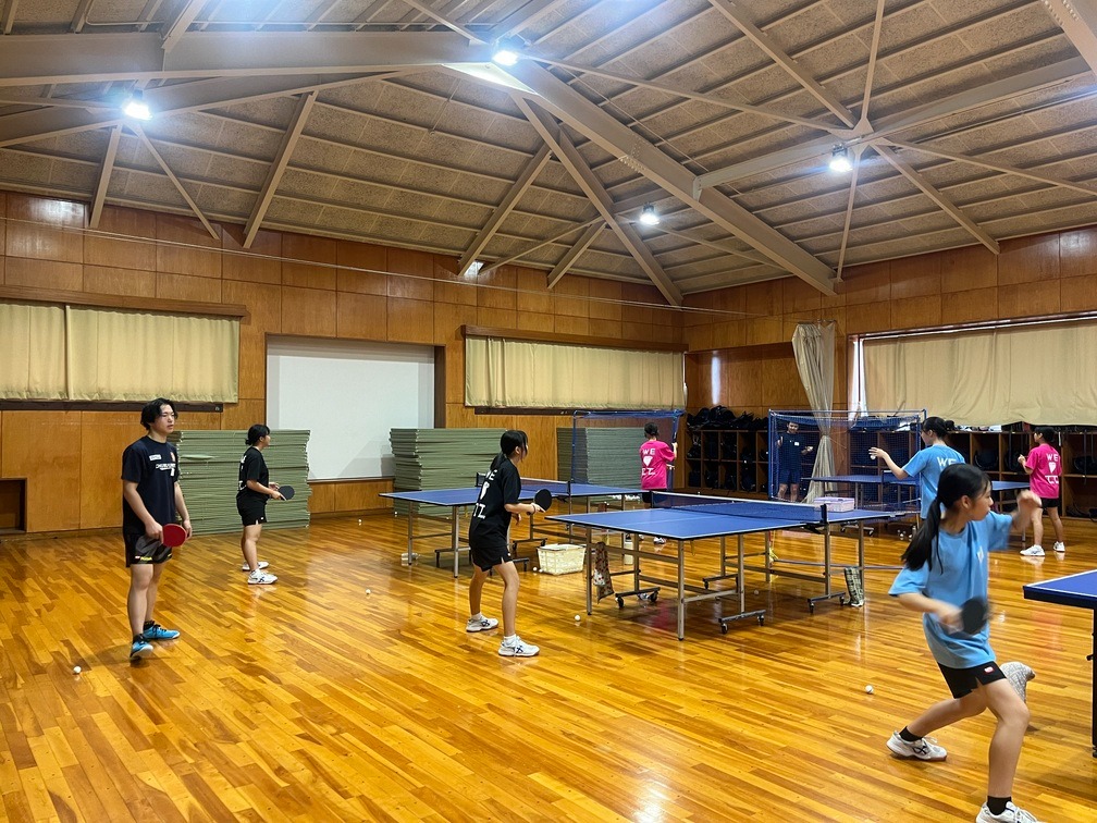 部活動の地域移行に係る実証事業の様子(中学校卓球)