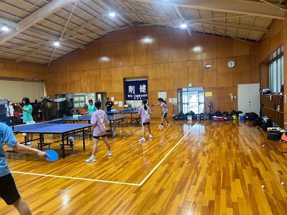 部活動の地域移行に係る実証事業の様子(中学校卓球)