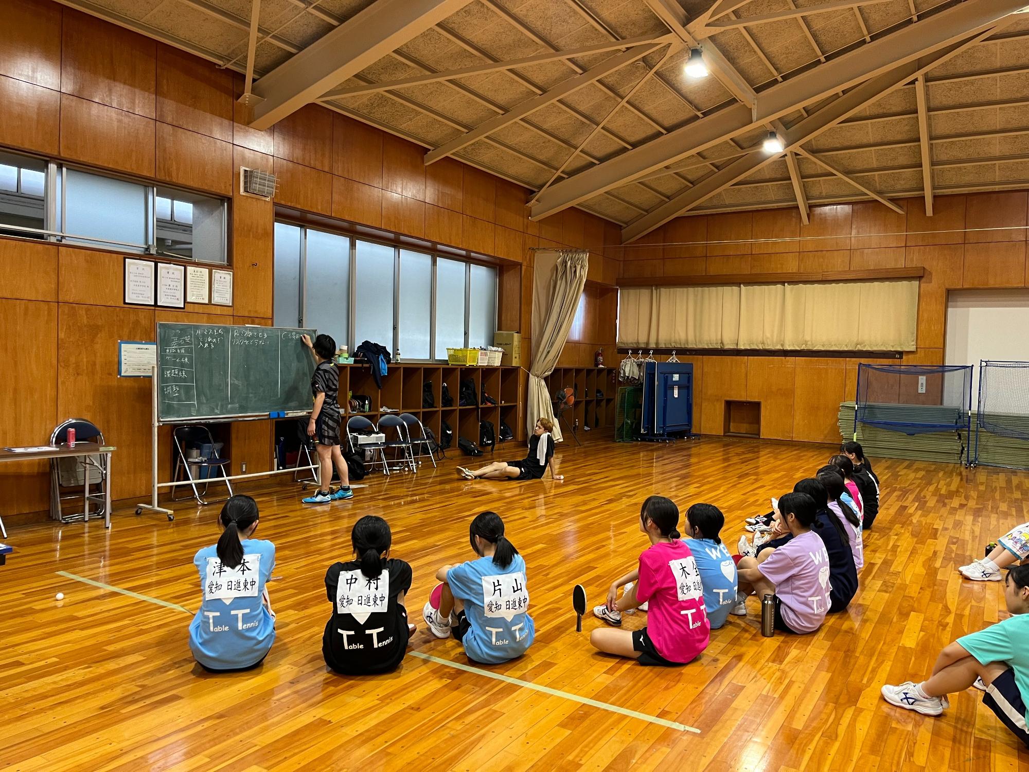 部活動の地域移行に係る実証事業の様子(中学校卓球5)
