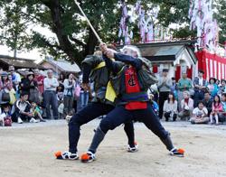 浅田地区に伝承されている棒の手という武芸の写真