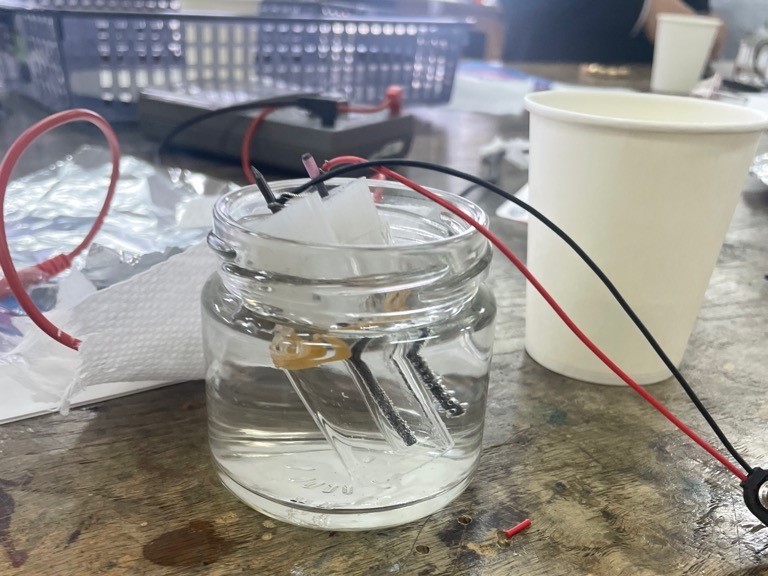作成した電池