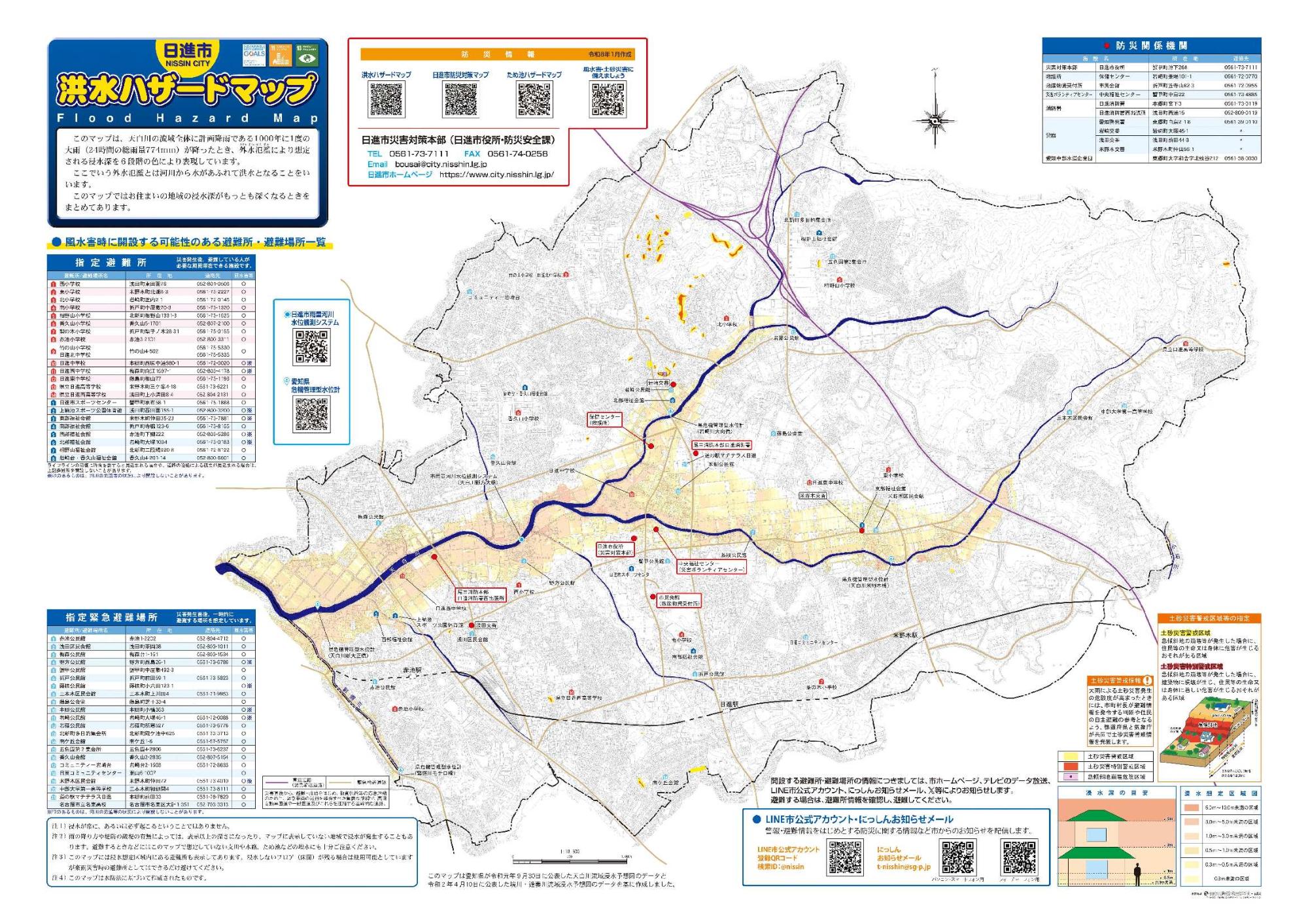 洪水ハザードマップ