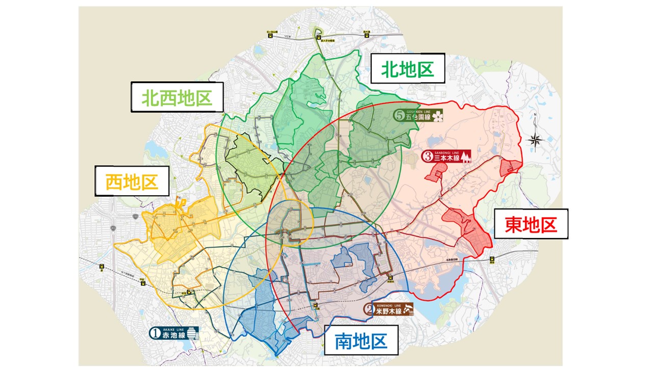 R7くるりんタクシー対象地区および移動可能範囲