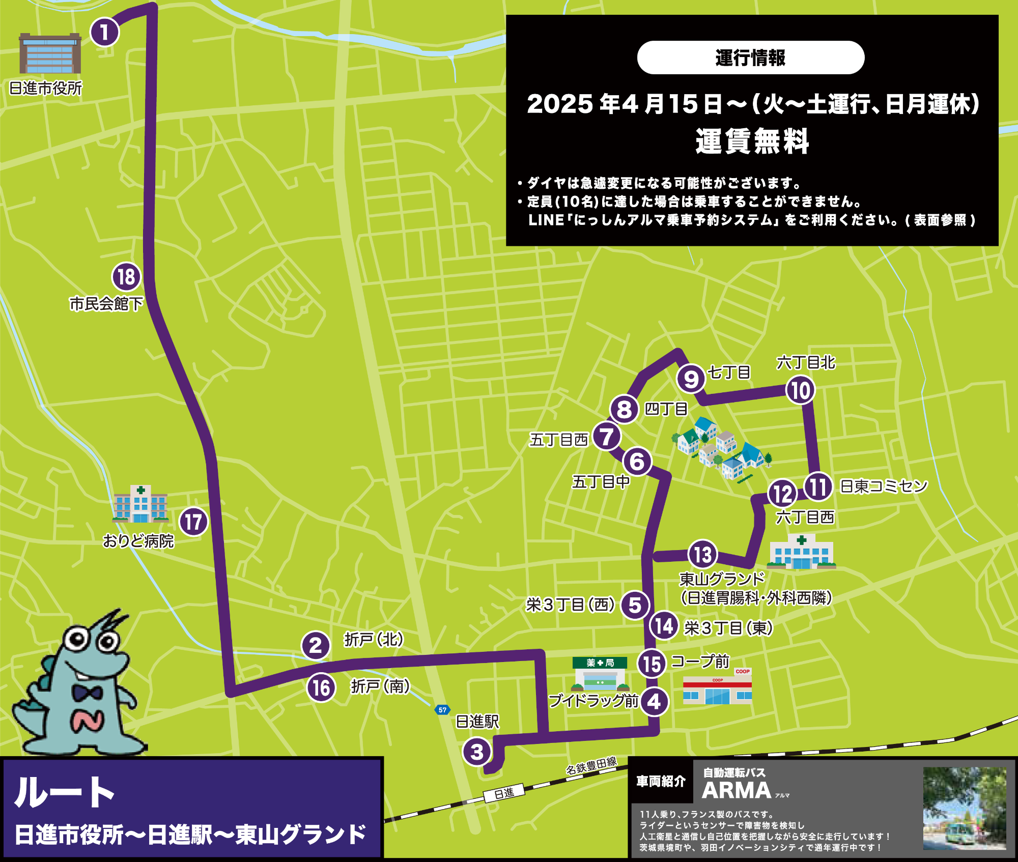 自動運転バス走行ルート