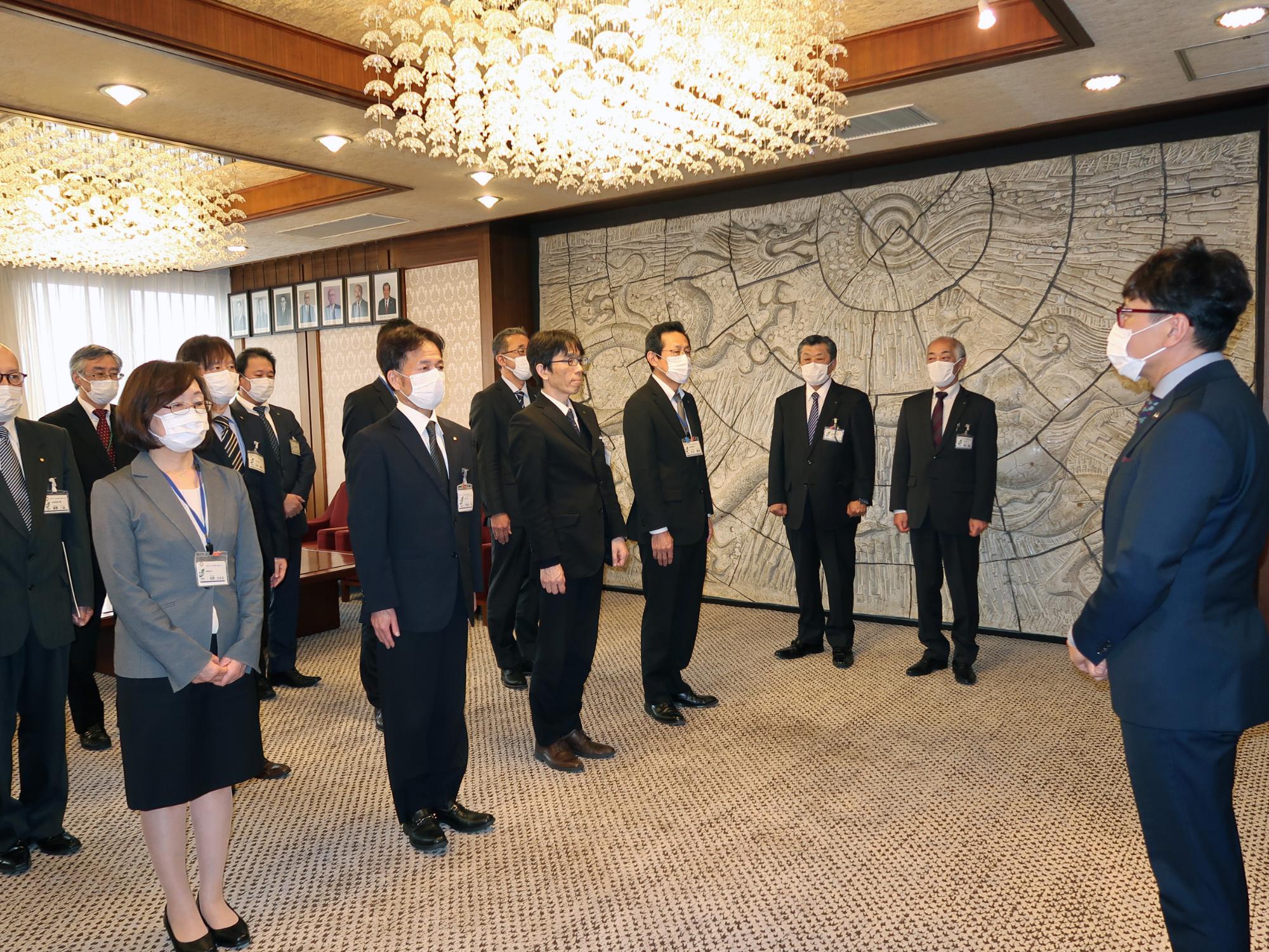 年度末訓示式の様子