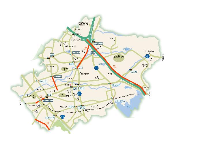 日進市内で事業中の道路事業