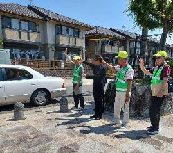 岩崎台出発式の様子