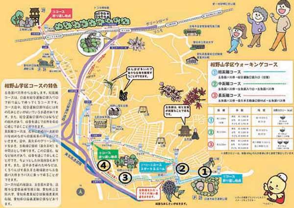 相野山地区ウォーキングイラストマップ