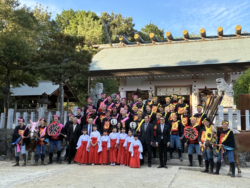 秋季大祭の会場で皆さんと近藤市長