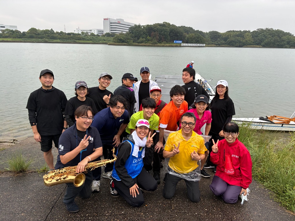 トヨタ紡織・デンソー合同レガッタの皆さんと近藤市長ら