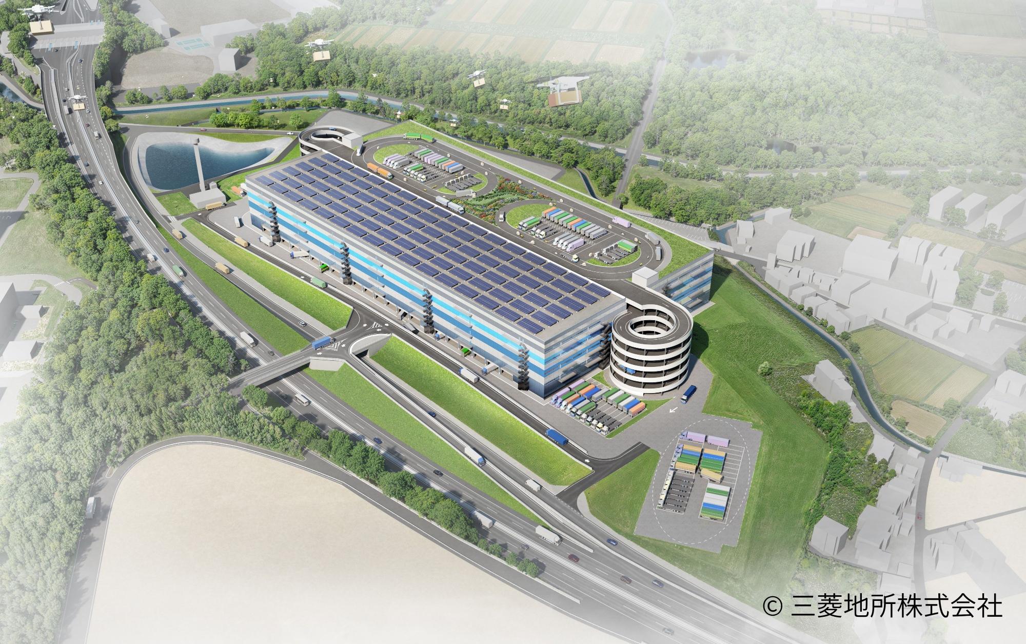 基幹物流施設イメージパース（三菱地所株式会社提供）