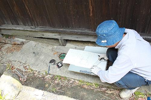 部材状況の調査の様子